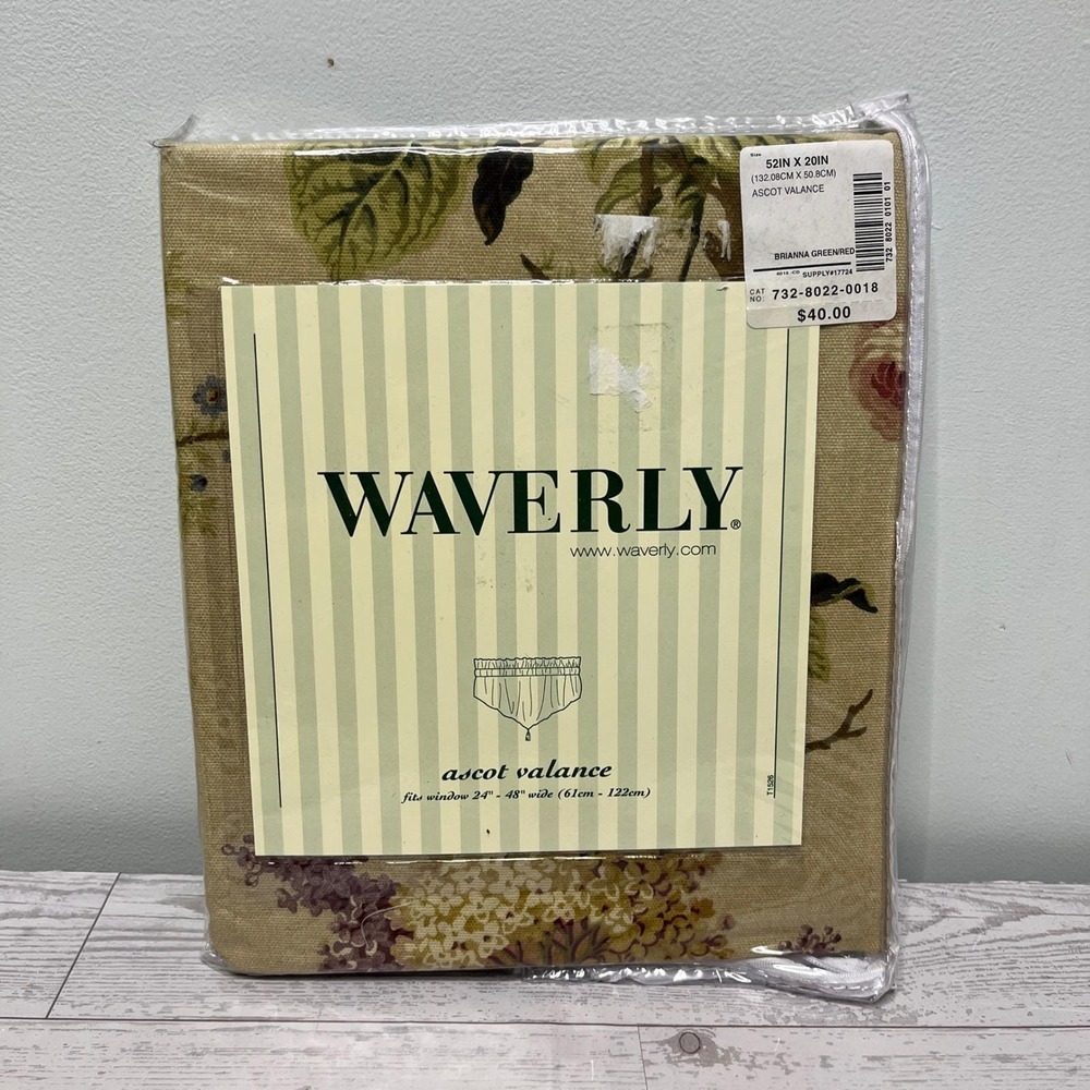 Waverly Window Valance Brianna Ascot Tassel Cottagecore 52x20 New